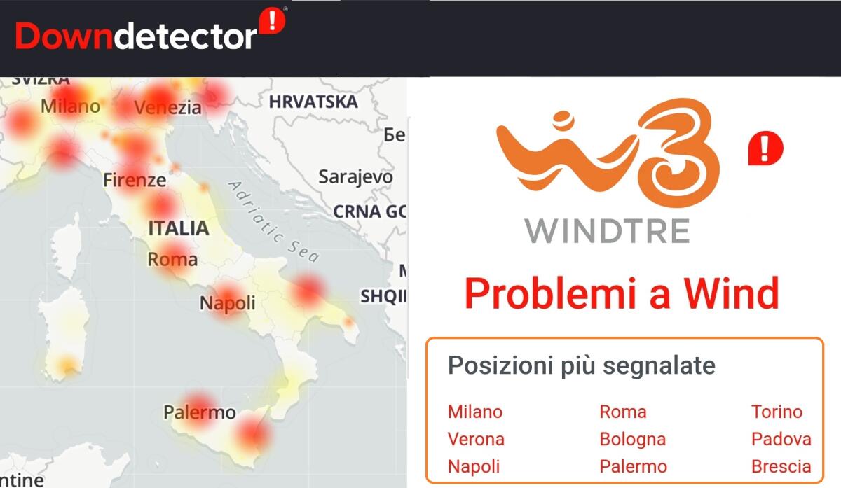 WindTre ed Iliad down: niente internet, non funziona - 