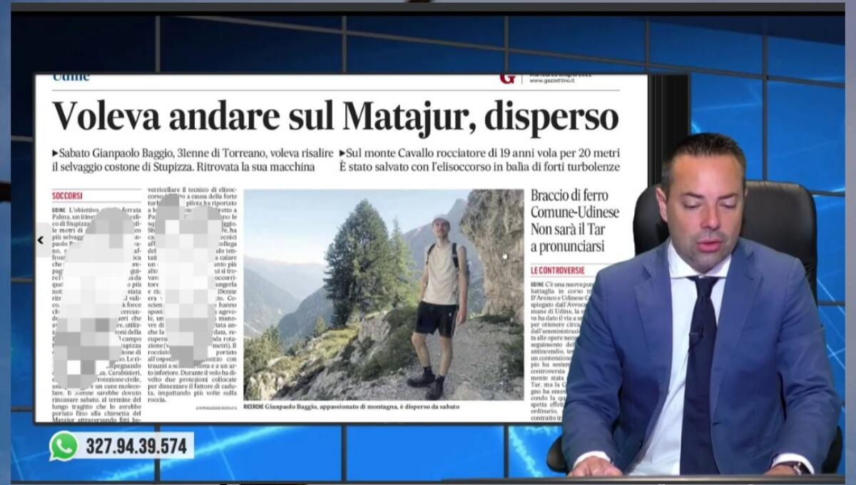 Gianpaolo, 31 anni, disperso sul Matajur. Rassegna stampa 28 giugno 2022 - 