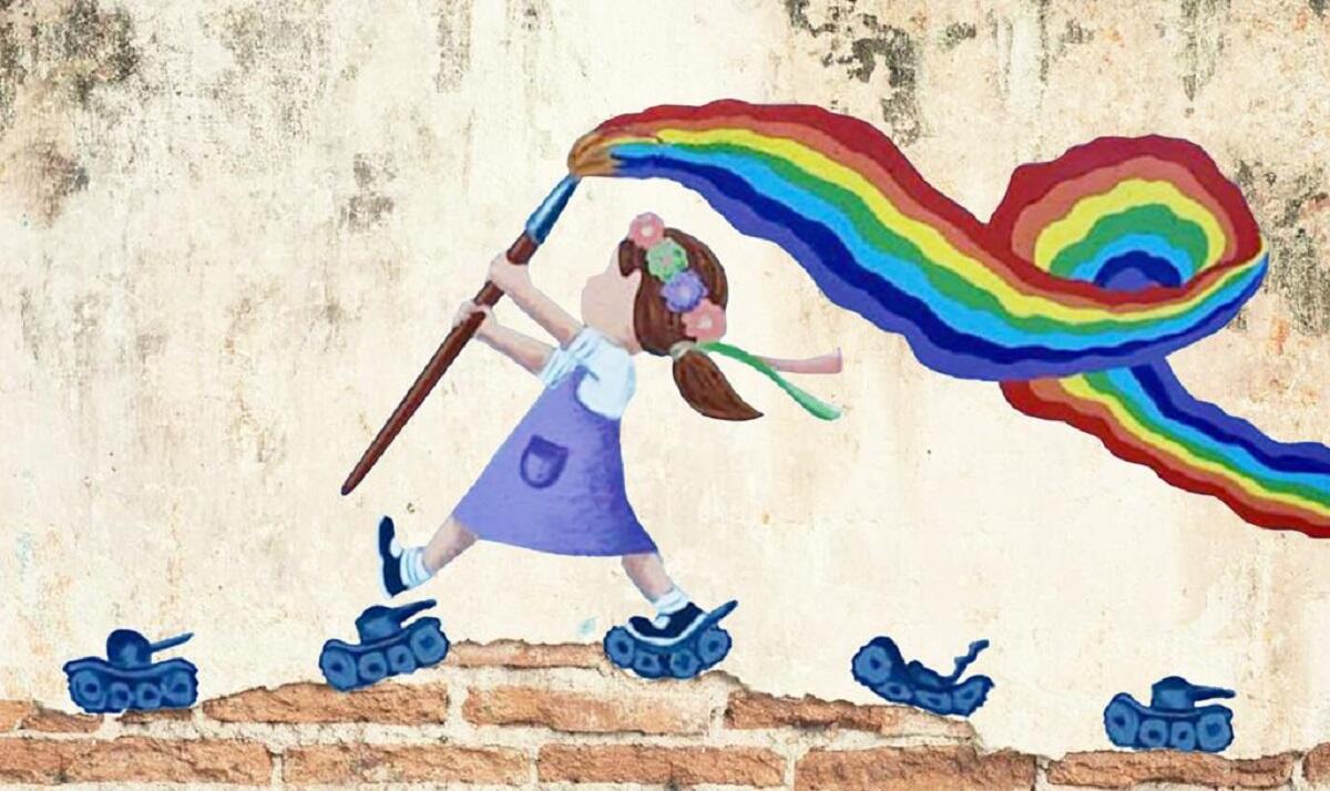 Alla scuola Wassermann il murale degli alunni per la pace - 