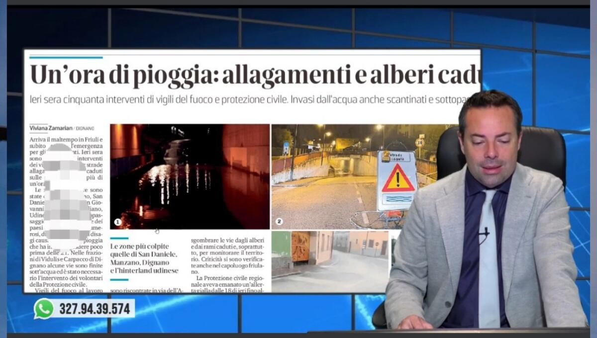 60 minuti di piogge: allagamenti e alberi caduti. Rassegna stampa 24 giugno 2022 - 