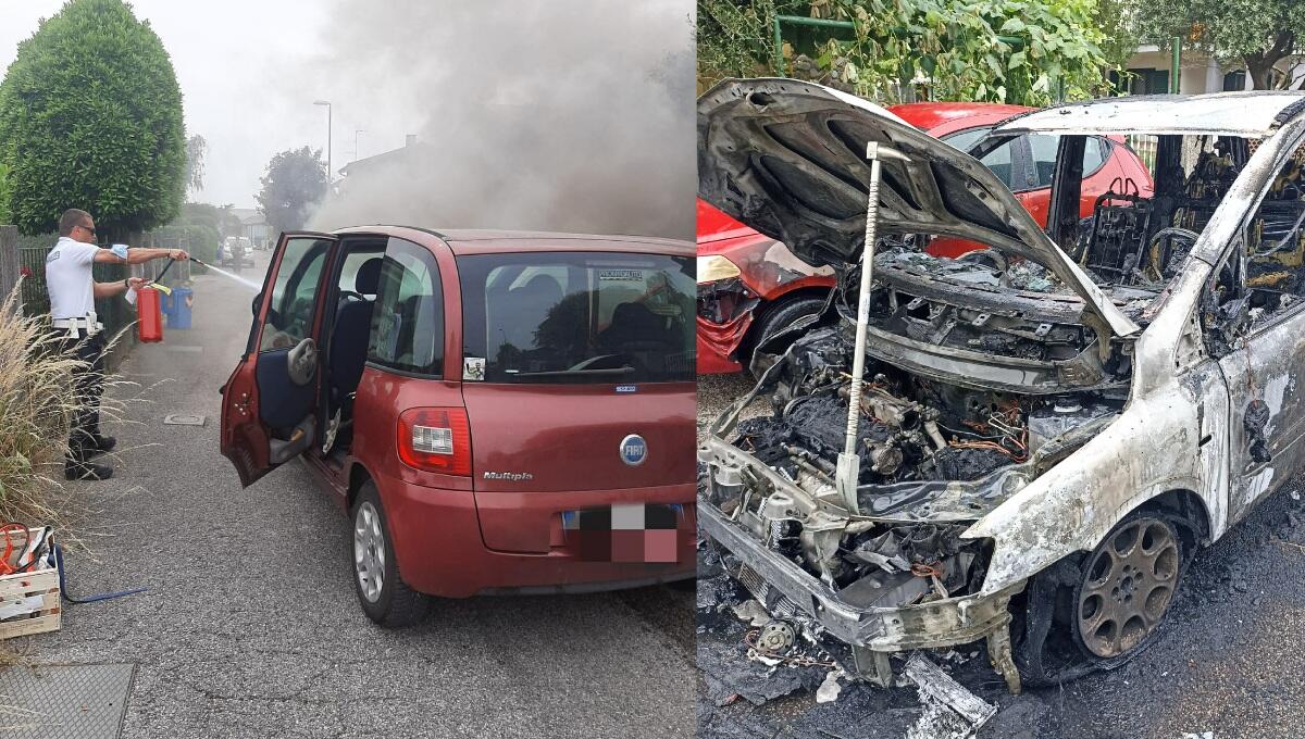 Basaldella, schianto contro un palo, l'auto si incendia: 82enne in salvo - 