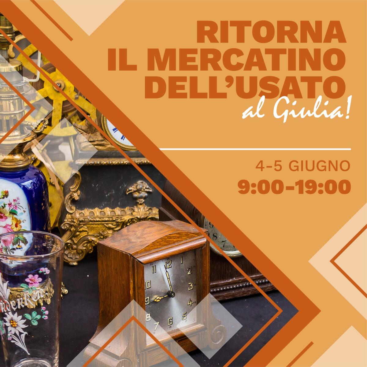 Ritorna il Mercatino dell'Usato al Giulia sabato 4 e domenica 5 giugno dalle 9 alle 19 - 