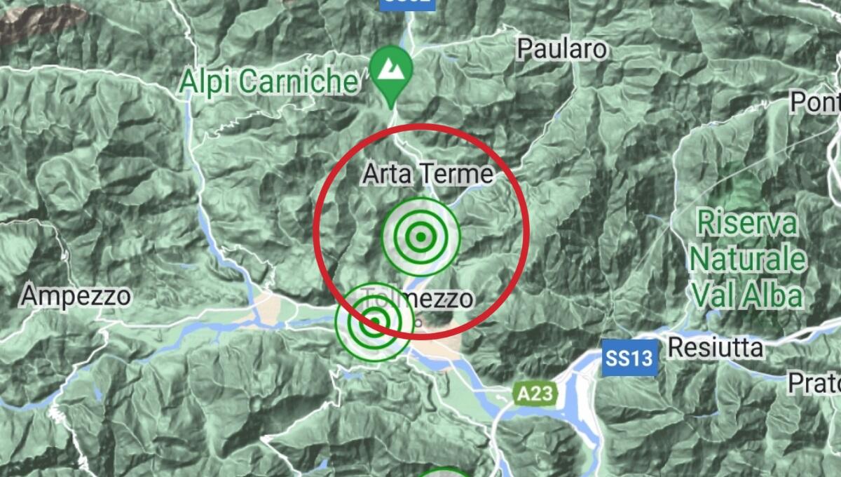 Lieve scossa di terremoto in Friuli Venezia Giulia: epicentro a Zuglio - 