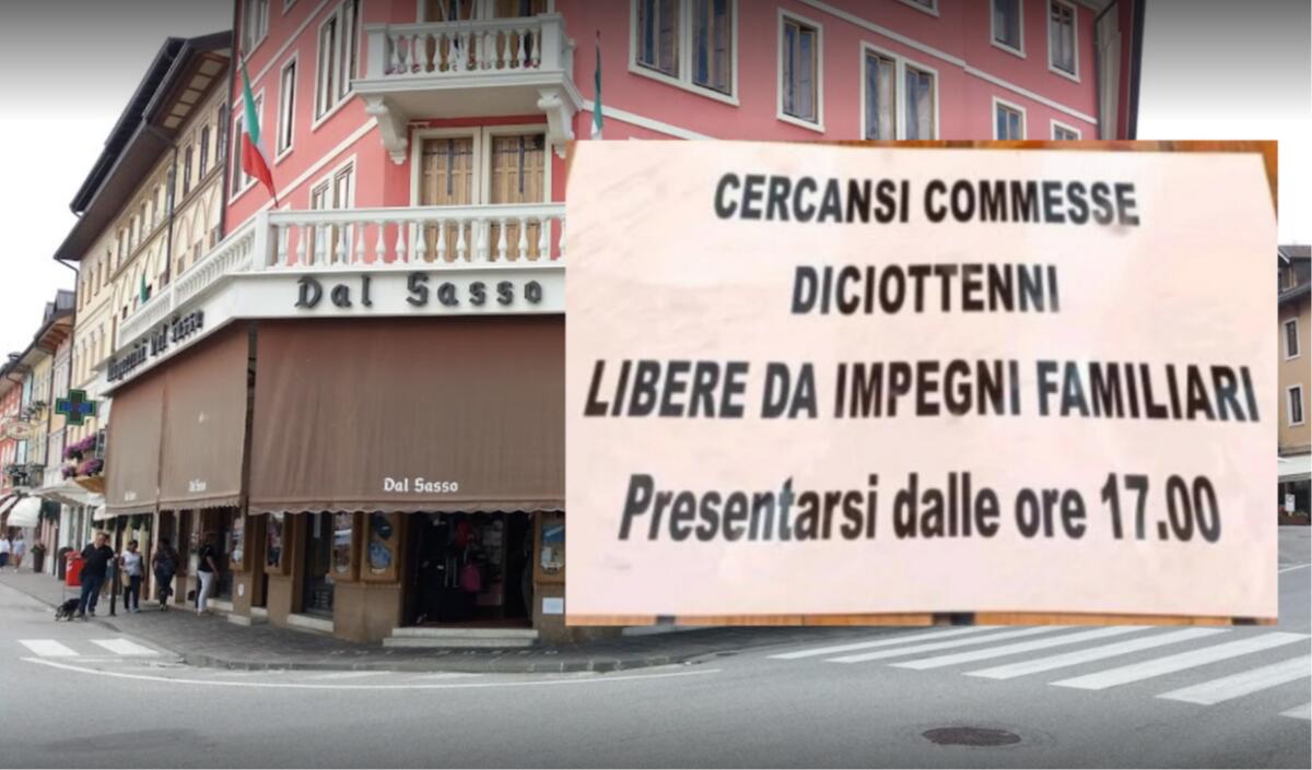 "Cercasi commesse diciottenni libere da impegni familiari": multato, torna a esporre l'annuncio - 