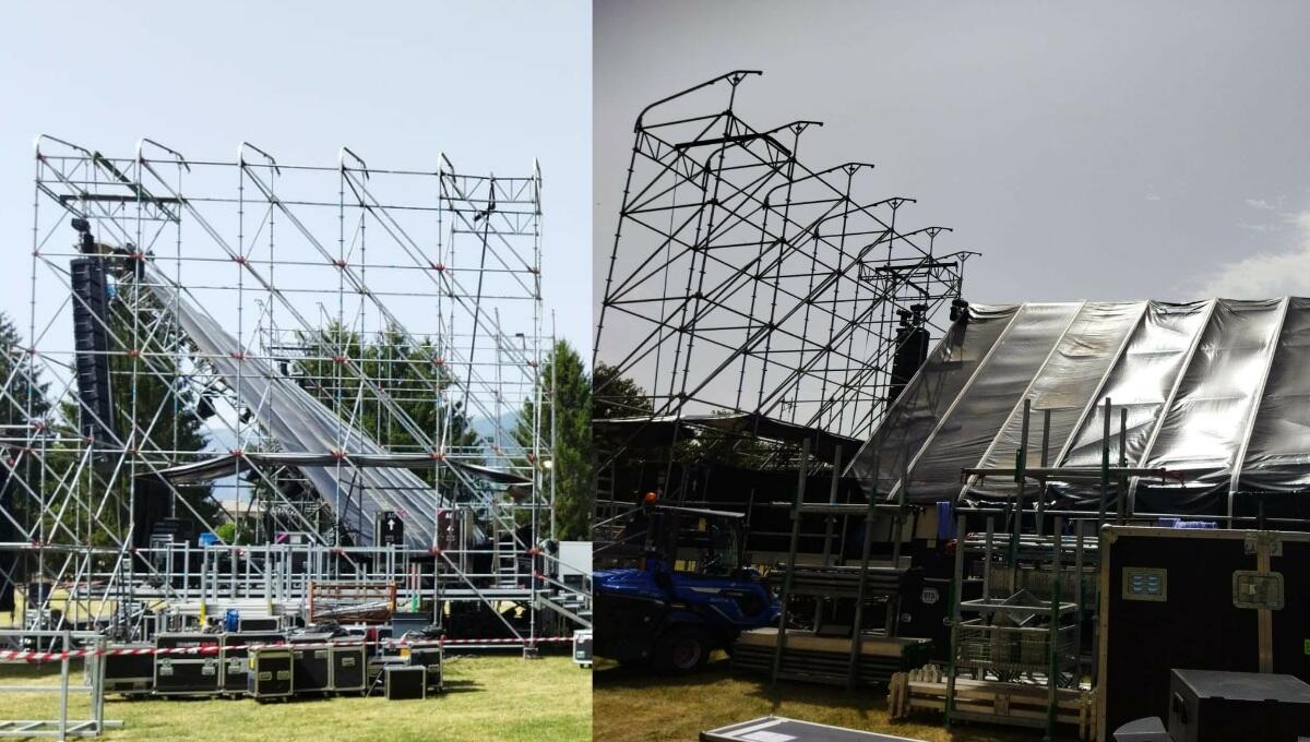 Crolla la tettoia del palco per il concerto di Elisa: due feriti - 