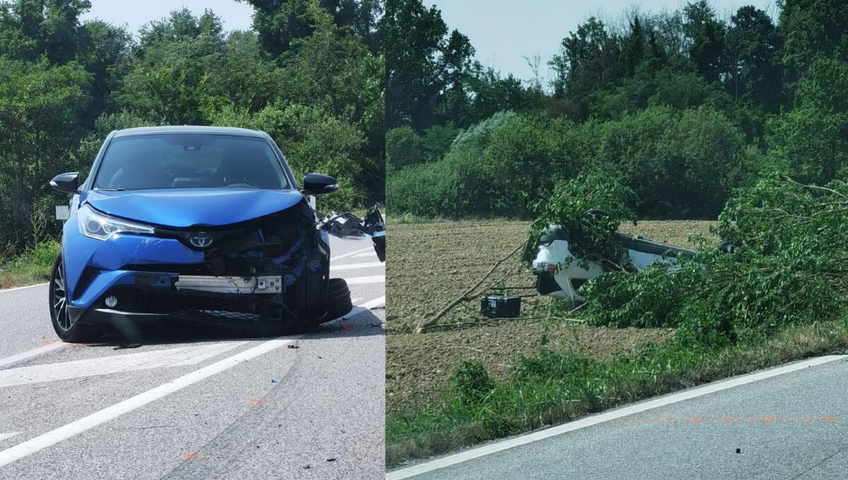 Manzano, scontro tra due auto lungo la SR56: una si ribalta - 
