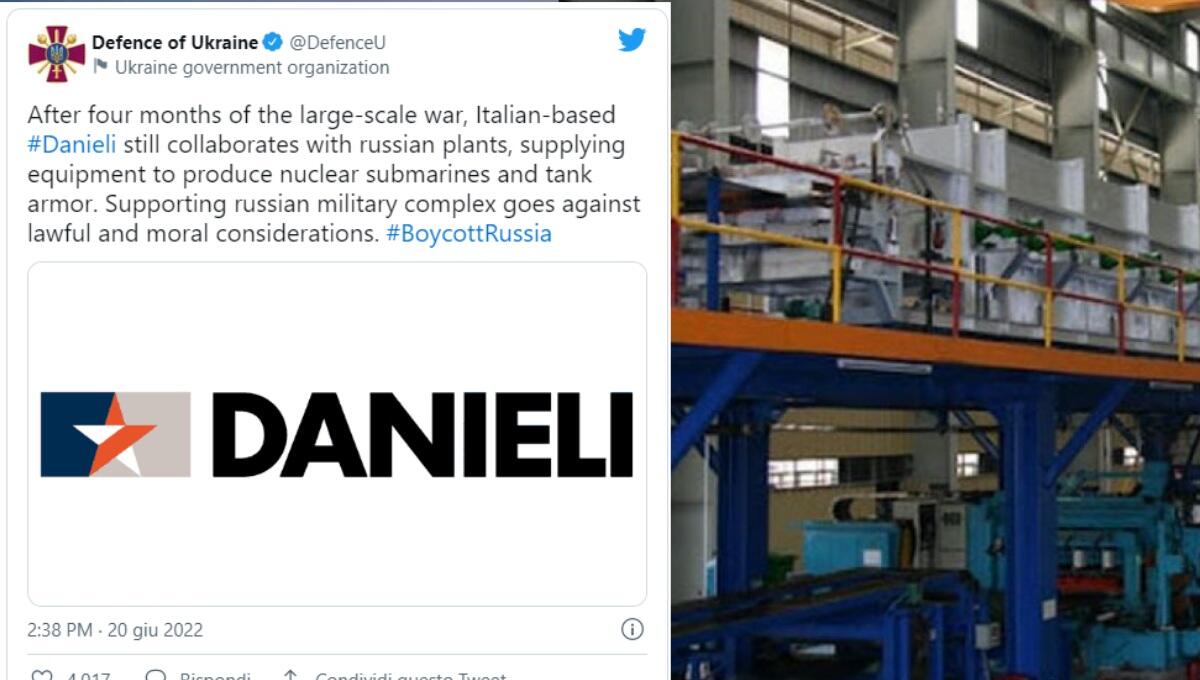Il governo ucraino contro la Danieli: «Aiuta i russi a produrre sottomarini e carri armati» - 