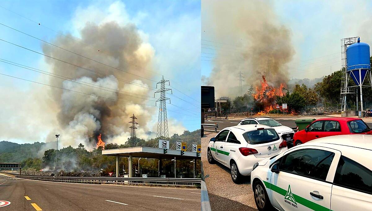 Incendi, evacuato il casello Lisert e chiuso anche il tratto A4 Sistiana Redipuglia - 