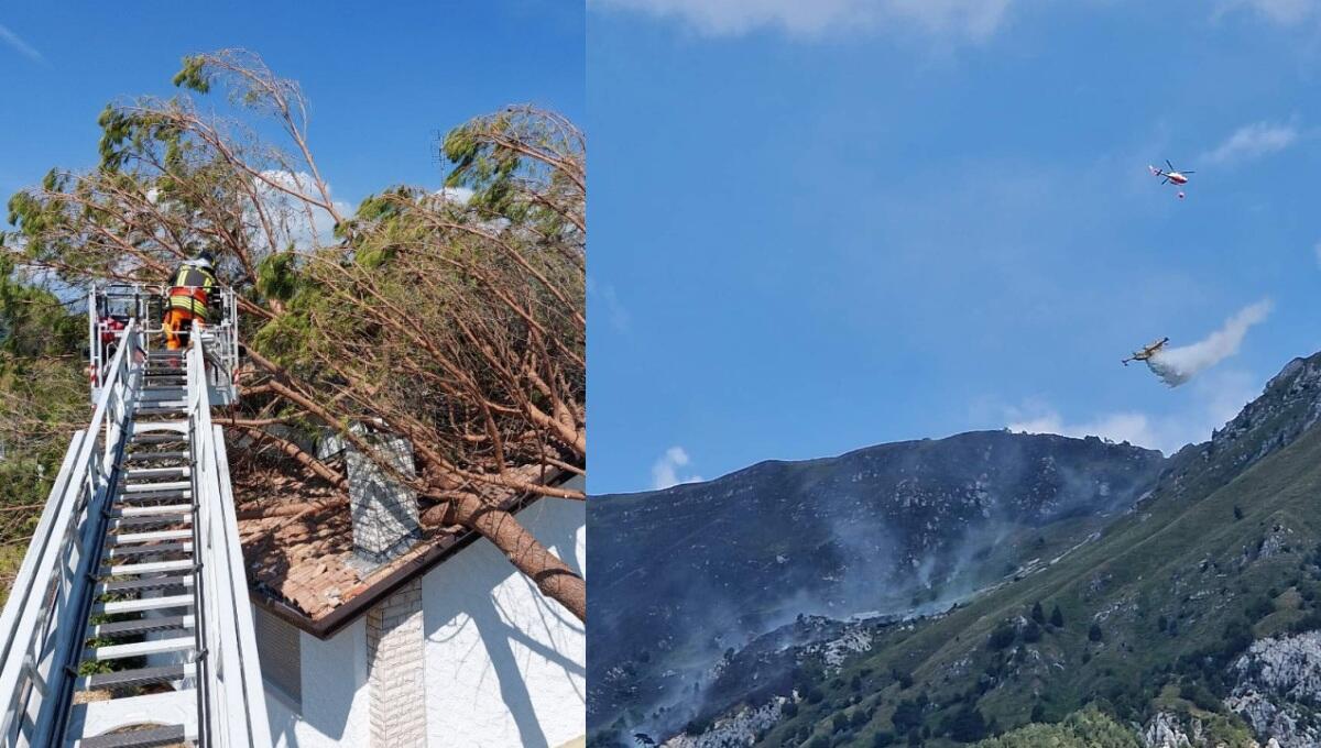 Incendi e danni da maltempo: prosegue il lavoro dei Vigili del fuoco - 