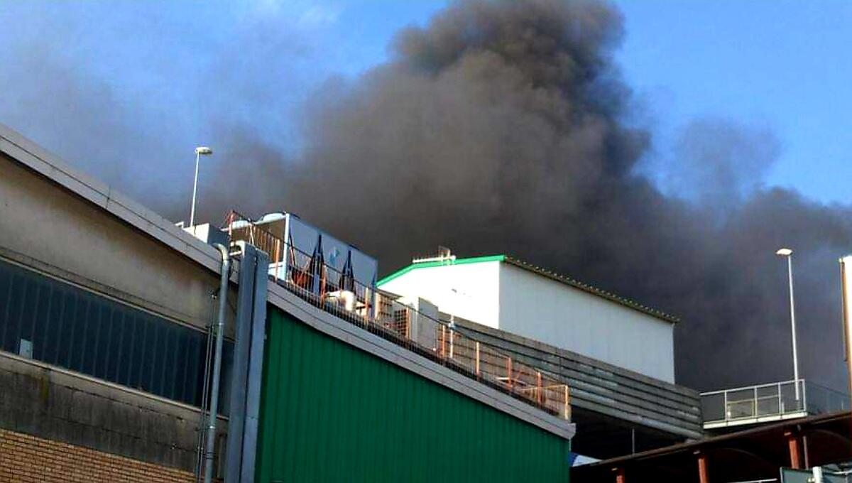 Incendio al Città Fiera: fiamme e fumo da un negozio al primo piano - 