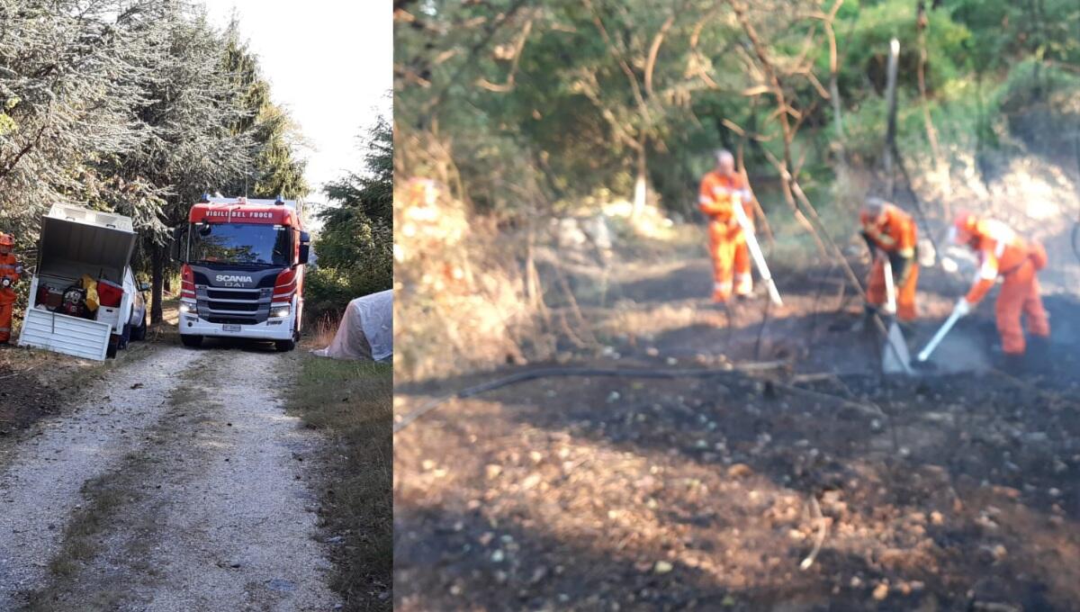 Incendio in zona Lama di Carpen nel comune di Caneva (PN) - 