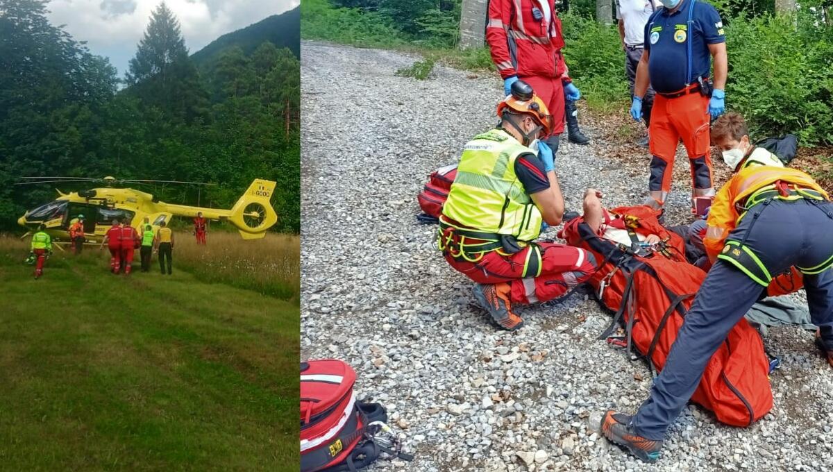 Motociclista cade su strada bianca: recuperato dall'elisoccorso - 