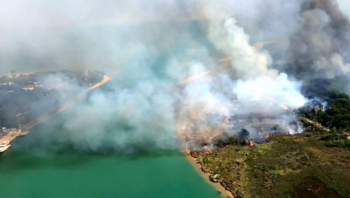 Incendio a Bibione, 8 turisti intrappolati si lanciano nel fiume: soccorsi - 