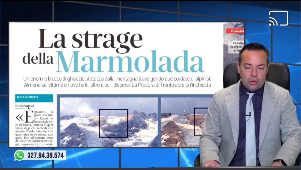 Cede il ghiacciaio, strage di turisti sulla Marmolada. Rassegna stampa 4 luglio 2022 - 