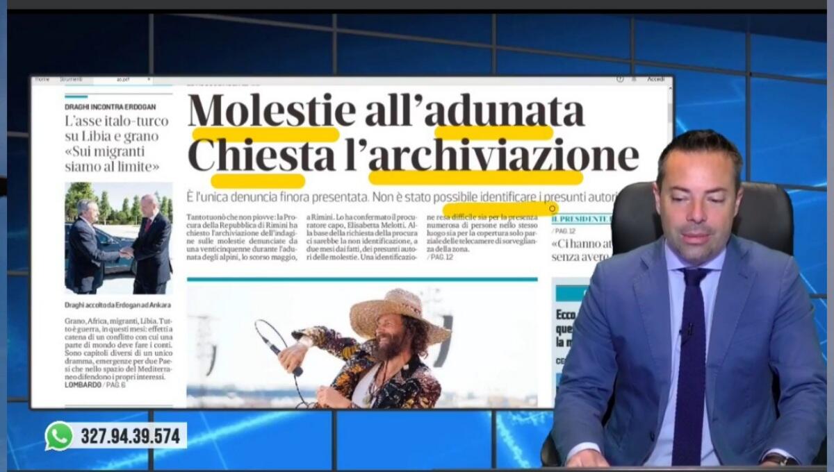 Molestie all'adunata: la Procura archivia l'indagine. Rassegna stampa 6 luglio 2022 - 