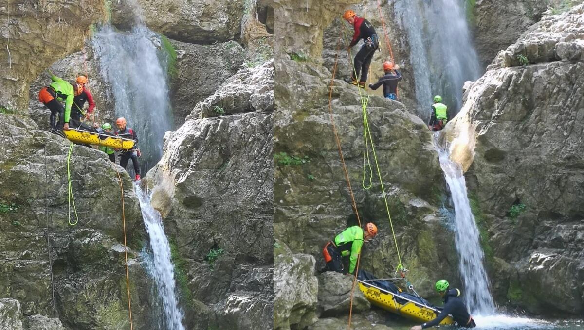 Incidente durante l'attività di canyoning: soccorso 35enne di Pulfero (UD) - 