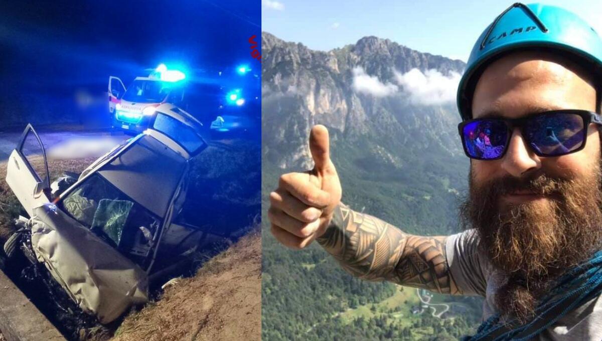 Con l'auto contro un muretto in un canale di scolo: morto il 41enne Thomas Gastaldello - 