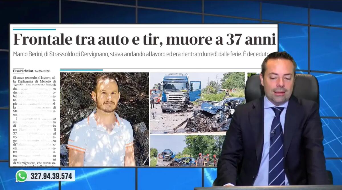 Frontale con un Tir mentre va al lavoro: muore a 37 anni. Rassegna stampa 31 agosto 2022 - 