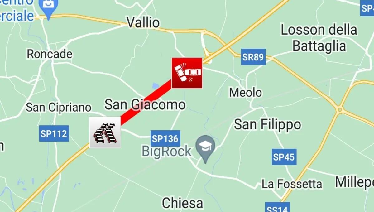 Incidente in A4, Meolo - Roncade: scontro tra tre mezzi, un ferito - 