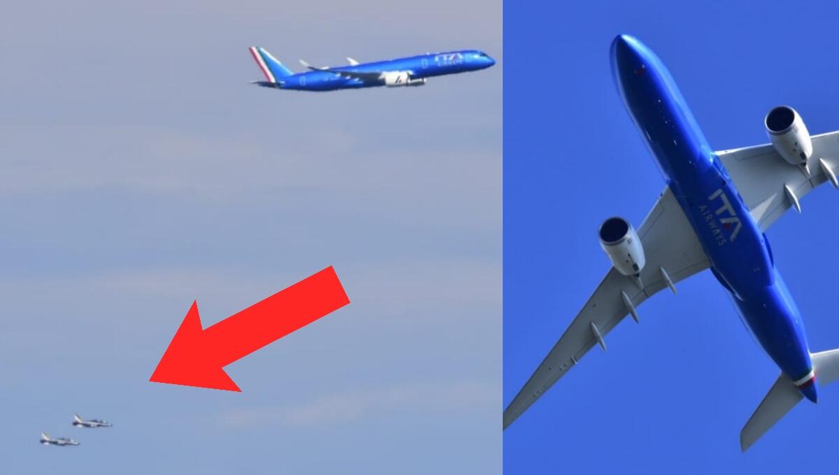 Aereo in volo a bassa quota scortato da due Mb-339: "solo" un'esercitazione - 