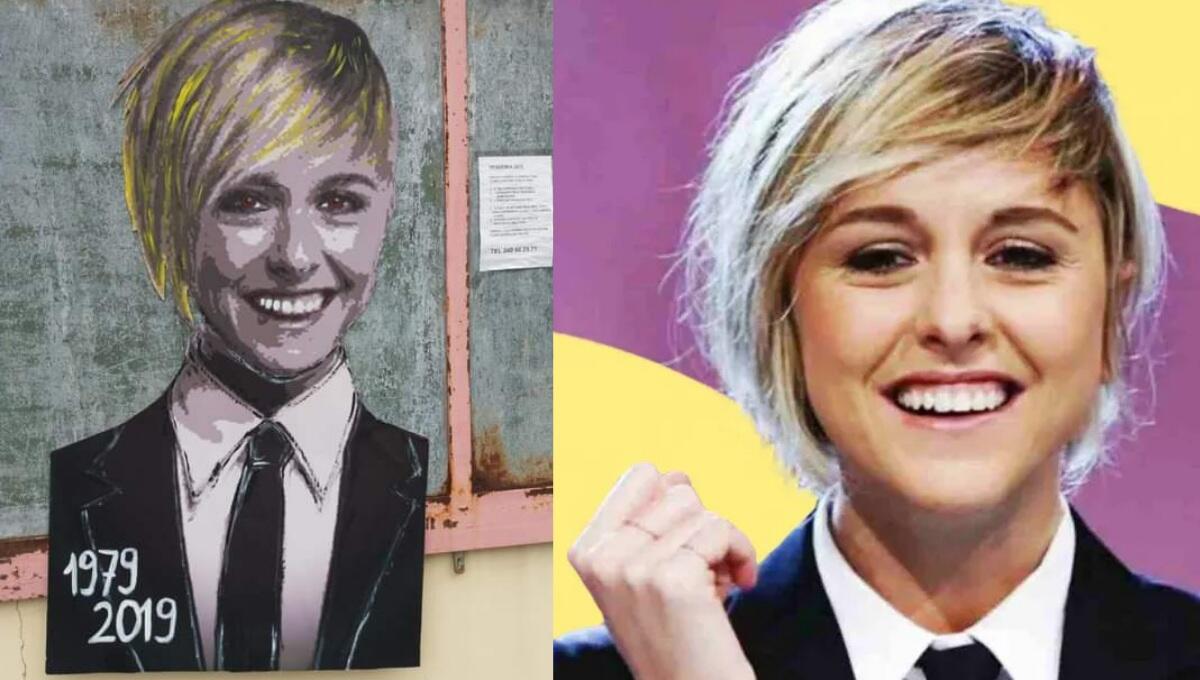 Nadia Toffa ricordata oggi in un pannello a Trieste: era morta il 13 agosto 2019 - 