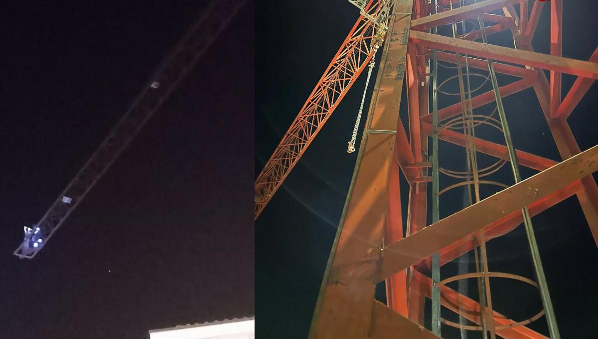 Si arrampica per 50 metri sulla gru per fare delle foto: soccorso 27enne - 