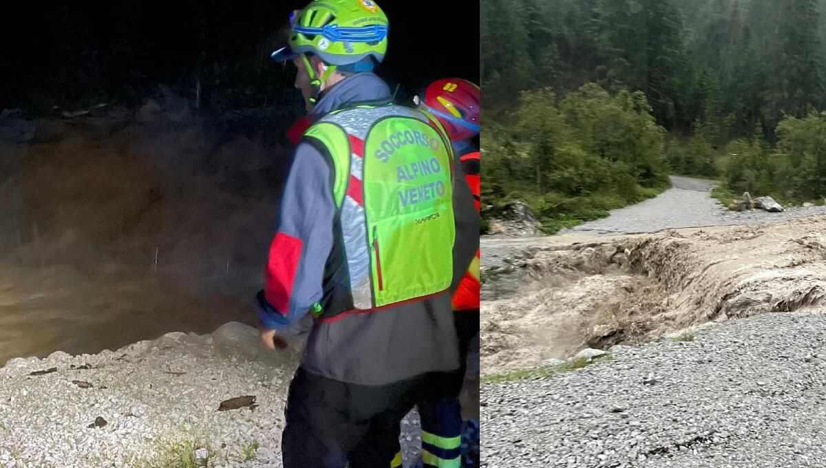 Forti piogge e affluente in piena: scout salvati a Santo Stefano di Cadore e a Cortina - 