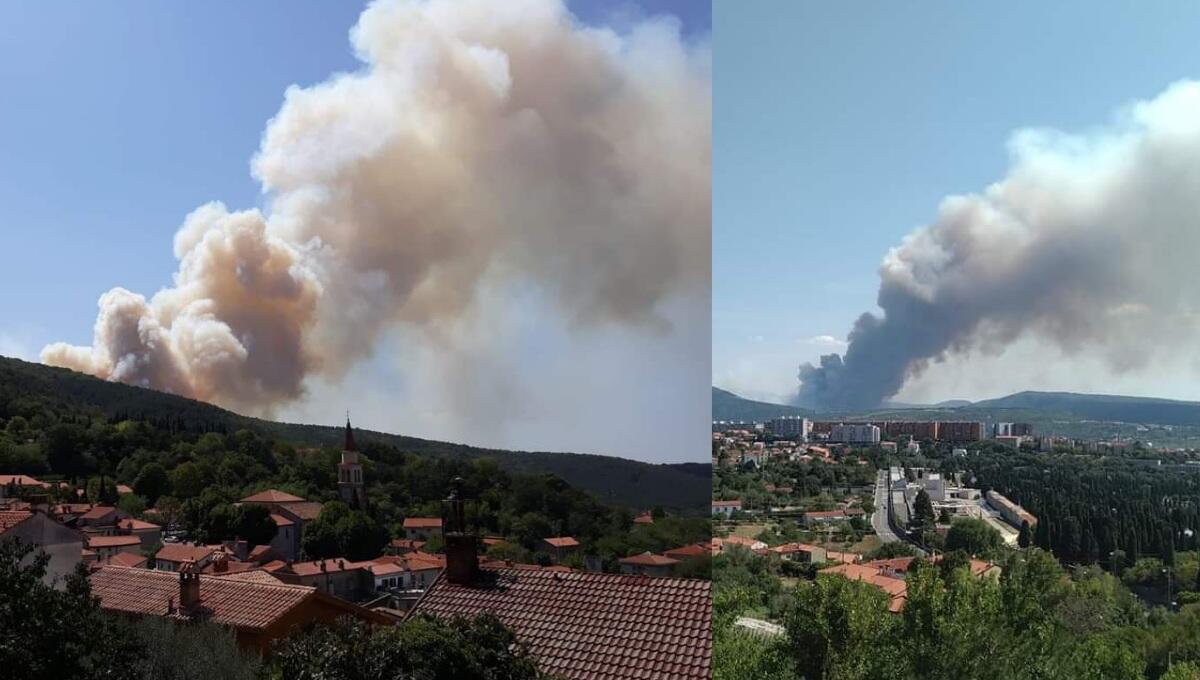Incendio a Prebenico, il sindaco di San Dorligo: "abbandonate le vostre case" - 