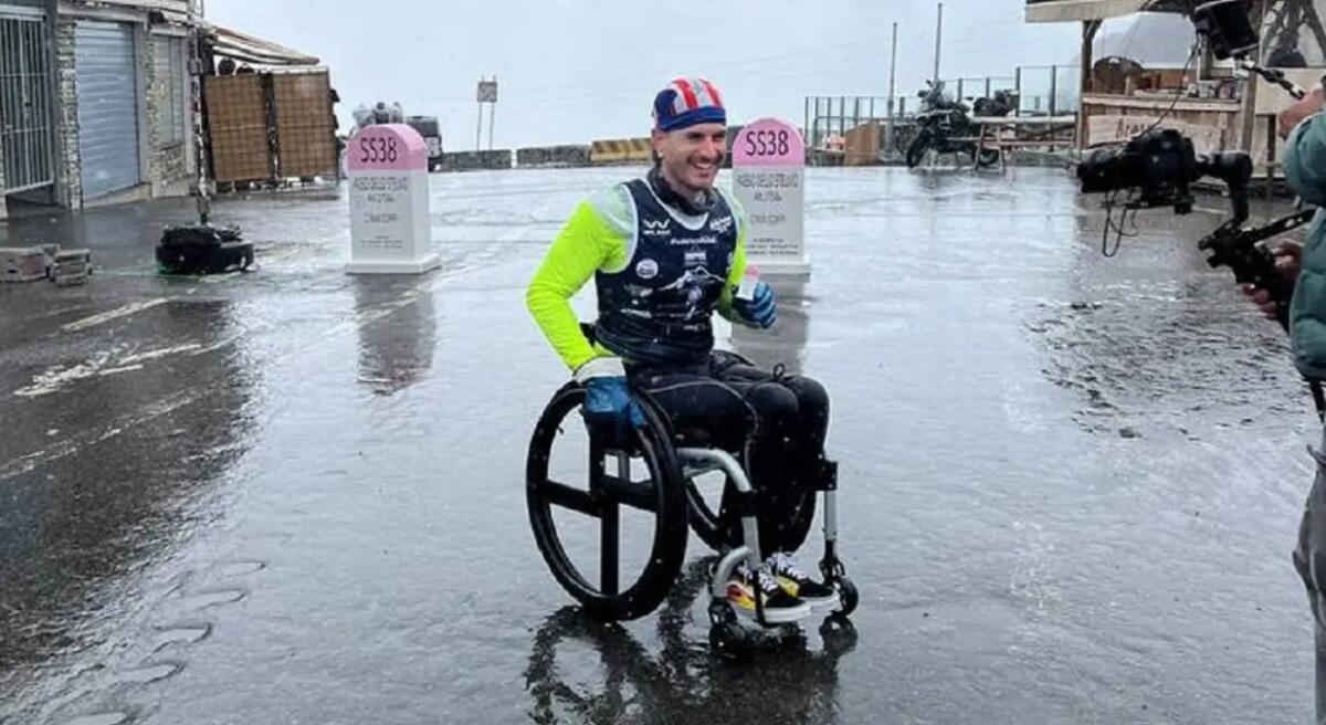 L’impresa di Federico Rossi: sul Passo dello Stelvio con la sedia a rotelle - 