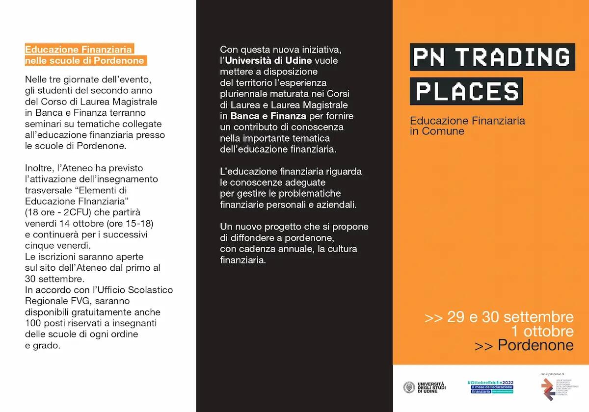 PN Trading Places, al via il primo festival di educazione finanziaria: il programma - 