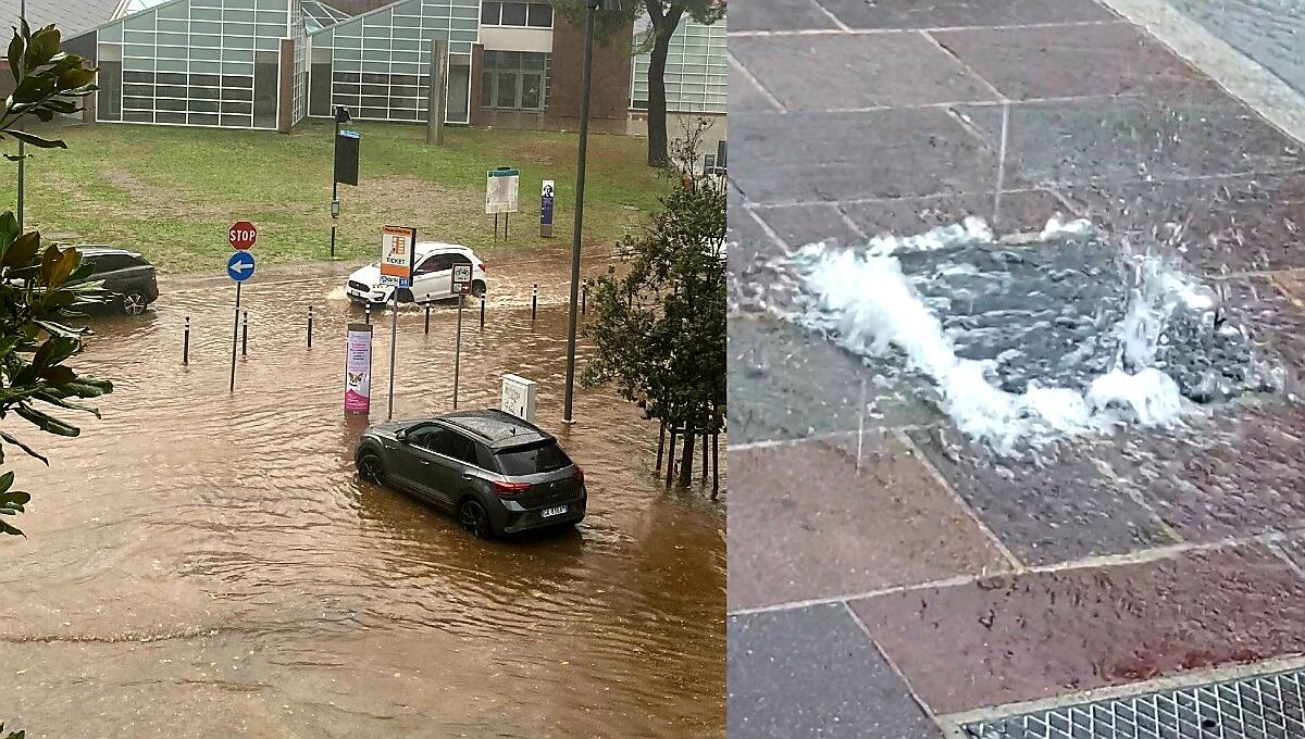 Maltempo a Udine: strade, negozi e padiglioni dell'ospedale allagati - 