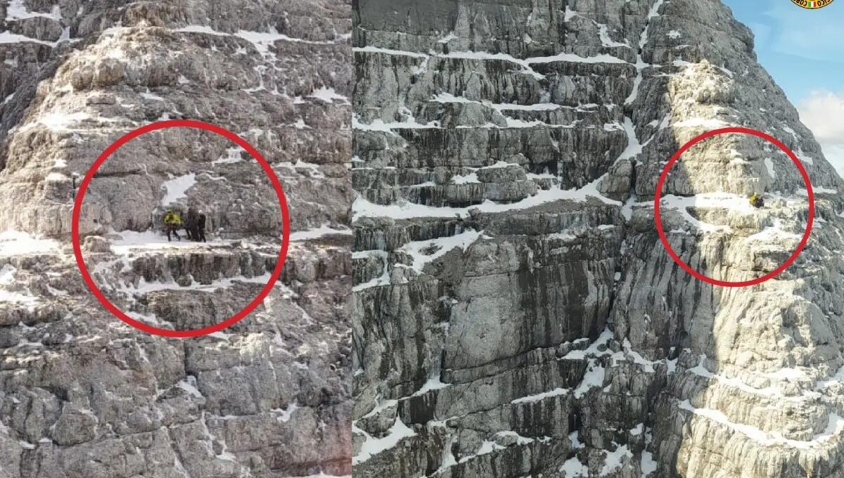 Bloccati a 2840 metri dalla neve e ghiaccio senza calzature ed attrezzatura idonea: soccorsi 3 giovani - 