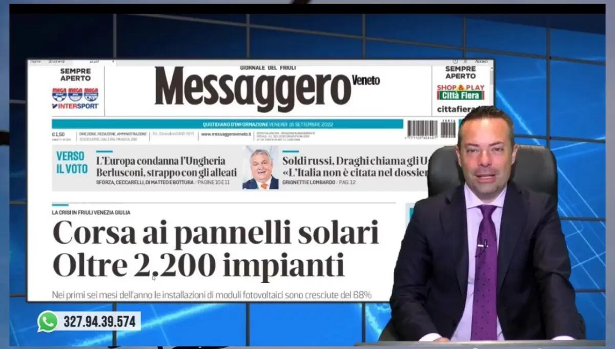 La corsa al fotovoltaico. Rassegna stampa 16 settembre 2022 - 