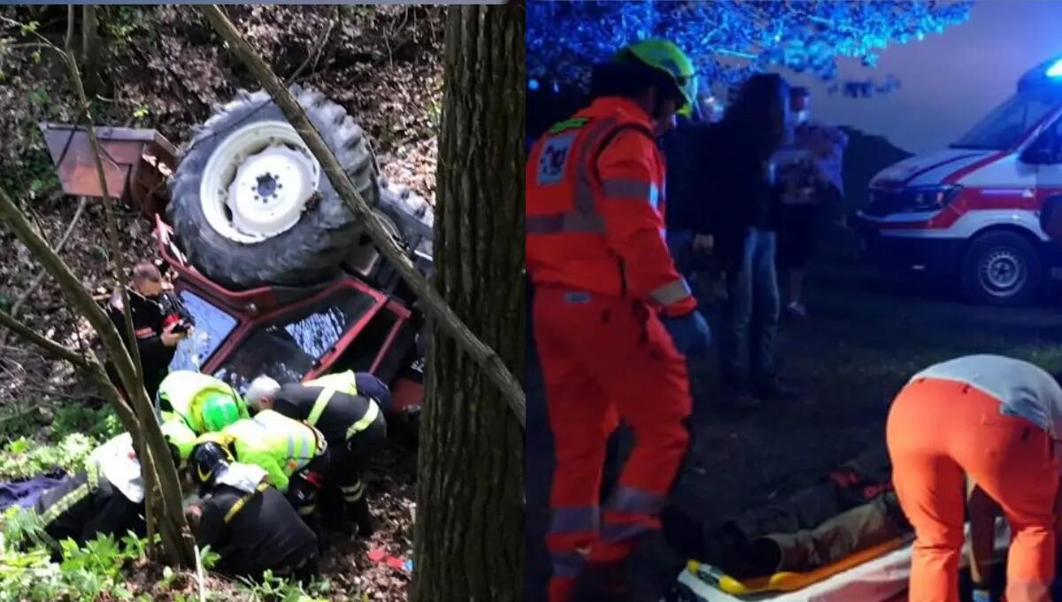 Trattore si rovescia nei boschi: morto un ventottenne - 