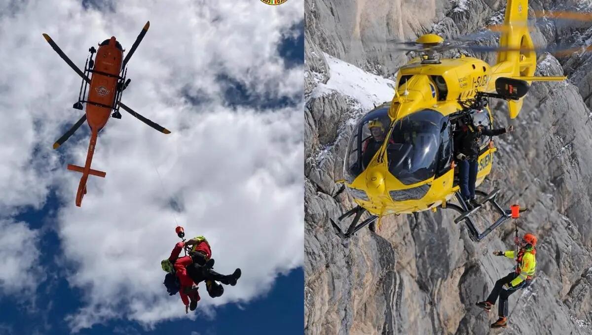 Si ferisce sulla Ferrata Berti e rimane bloccata: 49enne soccorsa con verricello ed elicottero - 