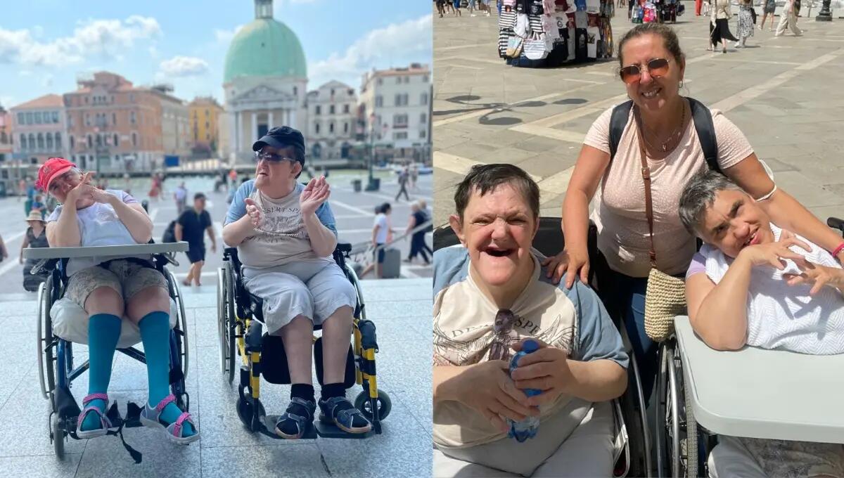 Sacile, la prima gita a Venezia in carrozzina di Laura ed Emanuele - 