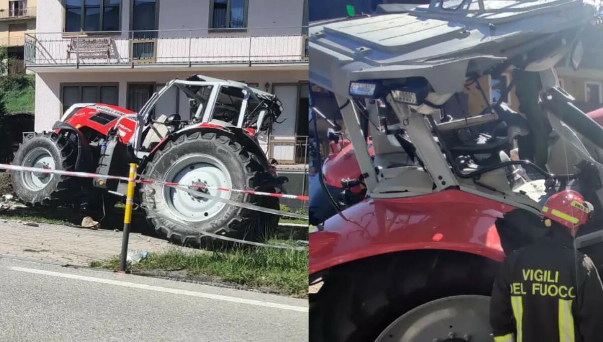 Perde il controllo del trattore che si ribalta: 2 feriti, grave 22enne - 