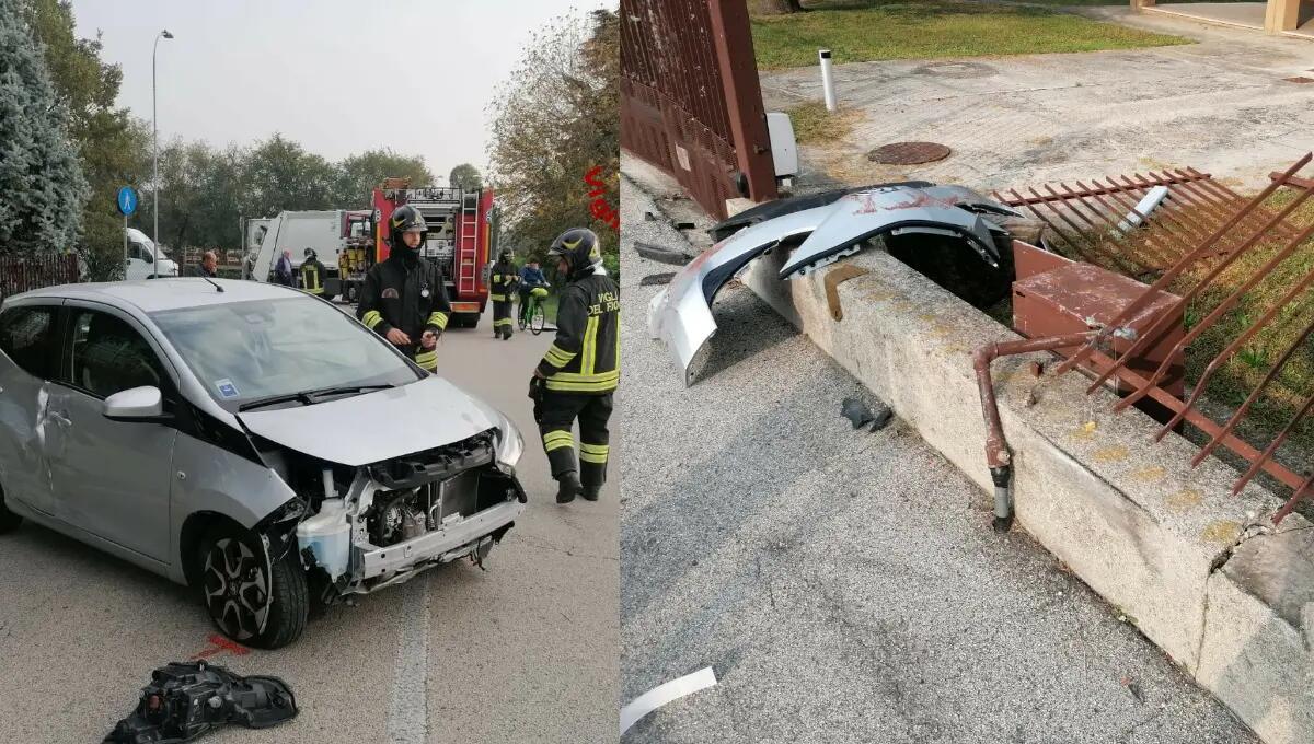 Scontro tra auto e camion, divelta una colonnina del gas: un ferito - 
