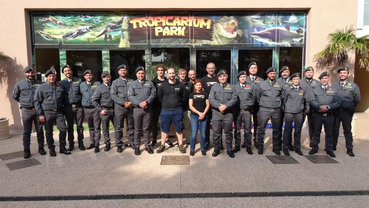 Corso sui rettili esotici al Tropicarium Park per 16 finanzieri in servizio negli aeroporti di Venezia e Verona - 