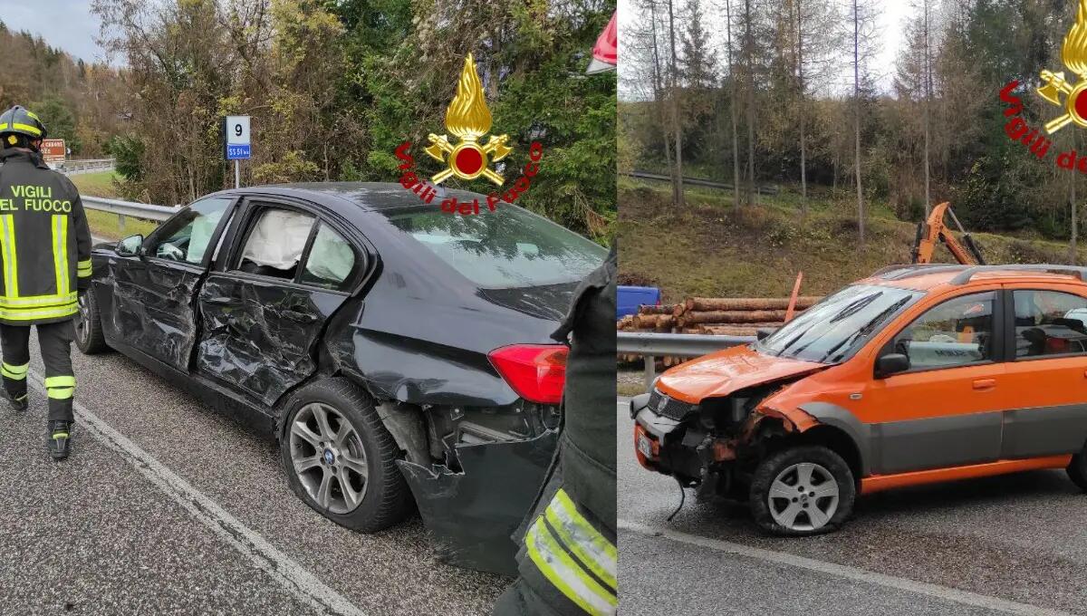 Scontro tra 3 auto lungo la SS 51 bis Alemagna: 2 feriti - 