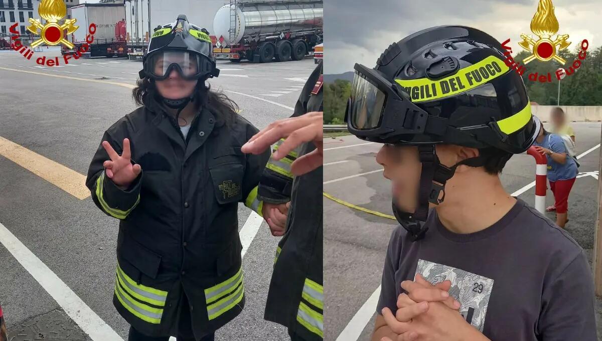 Sindrome di Down, un giorno da pompieri per imparare la sicurezza - 