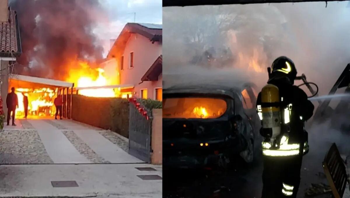 Incendio a San Bartolomeo di Breda di Piave: fiamme tra 2 ville - 