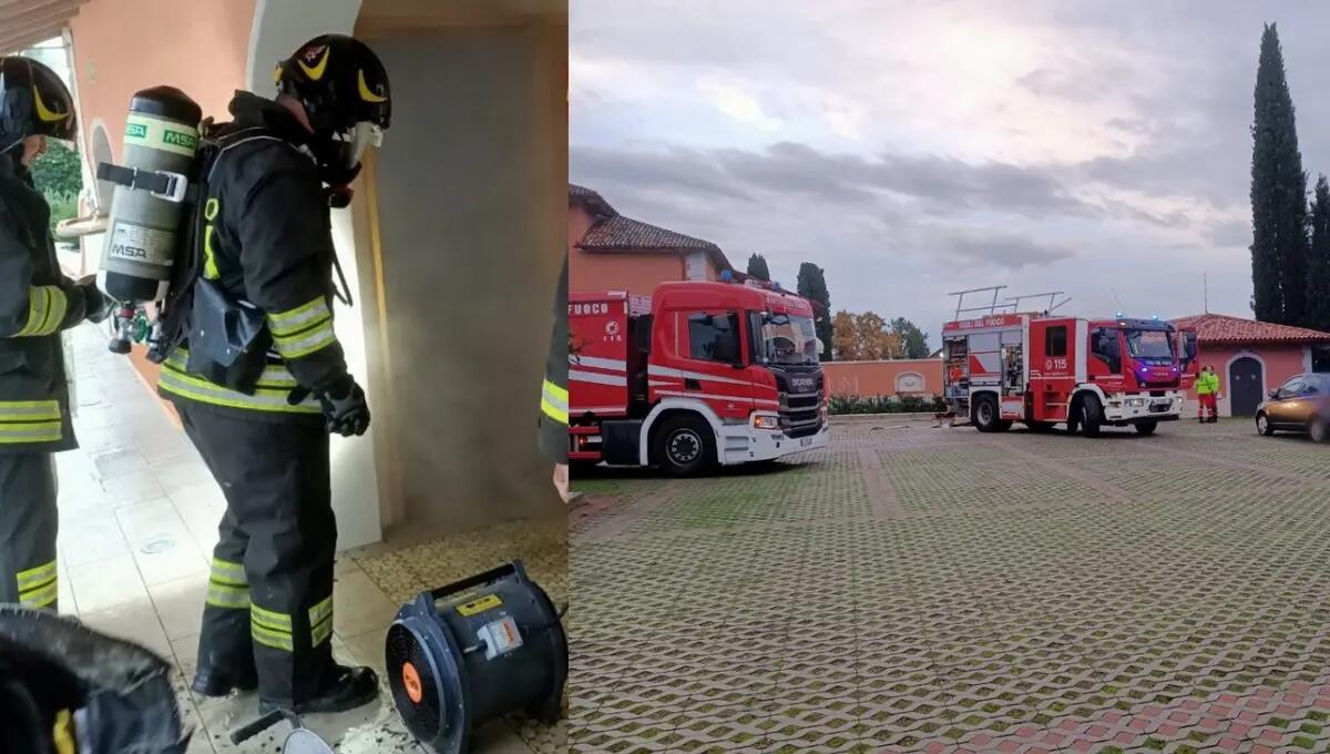 Principio d'incendio in un resort a Spessa di Capriva del Friuli (GO) - 