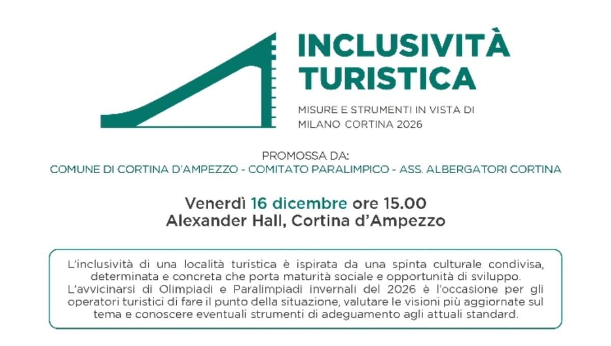 Verso Milano Cortina 2026: un workshop sull'inclusività turistica alla presenza delle Istituzioni - 