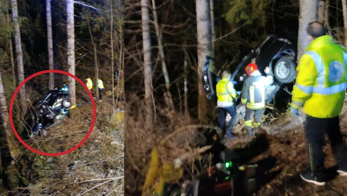 Sbanda con l'auto e vola nel dirupo: grave il conducente | FOTO -