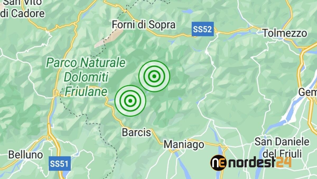 Nuova scossa di terremoto con epicentro a Claut -