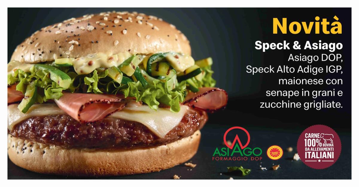 Asiago DOP rinnova collaborazione con McDonald's - 