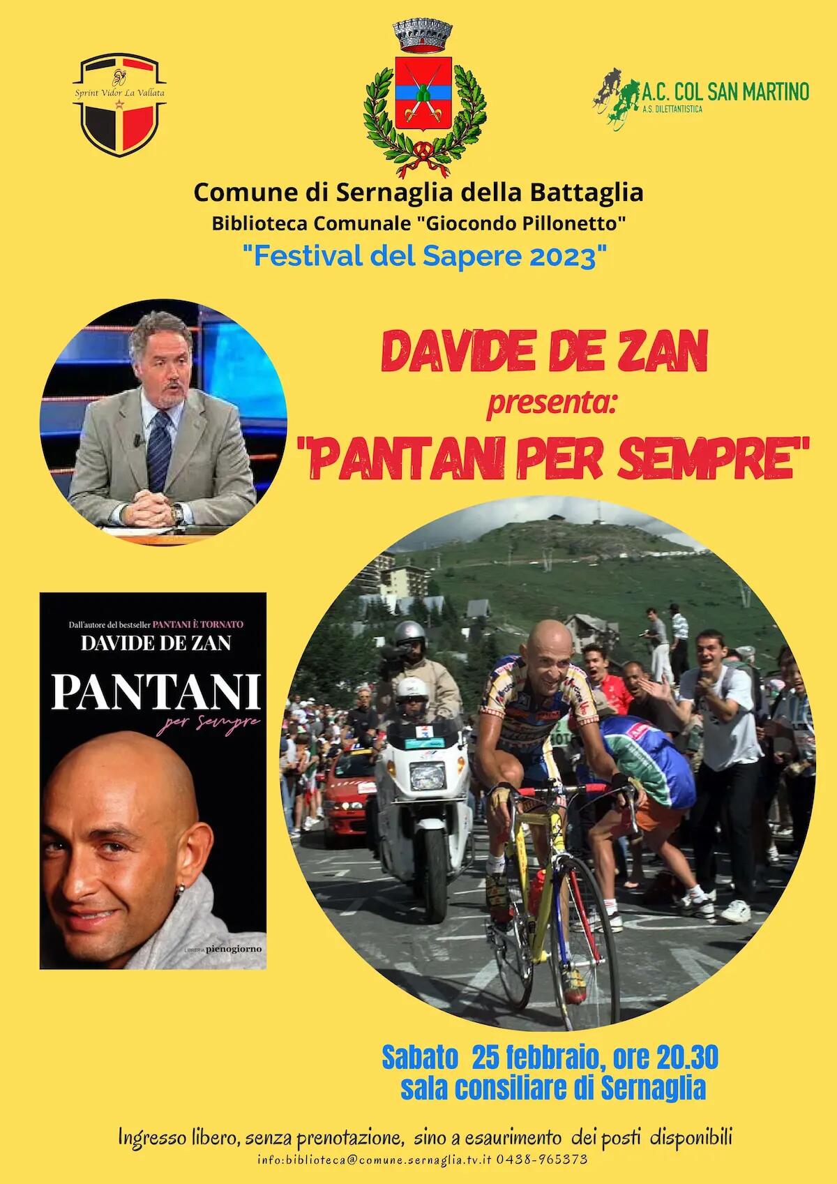 Festival del Sapere 2023 - Davide De Zan presenta il suo libro "Pantani per sempre" - 