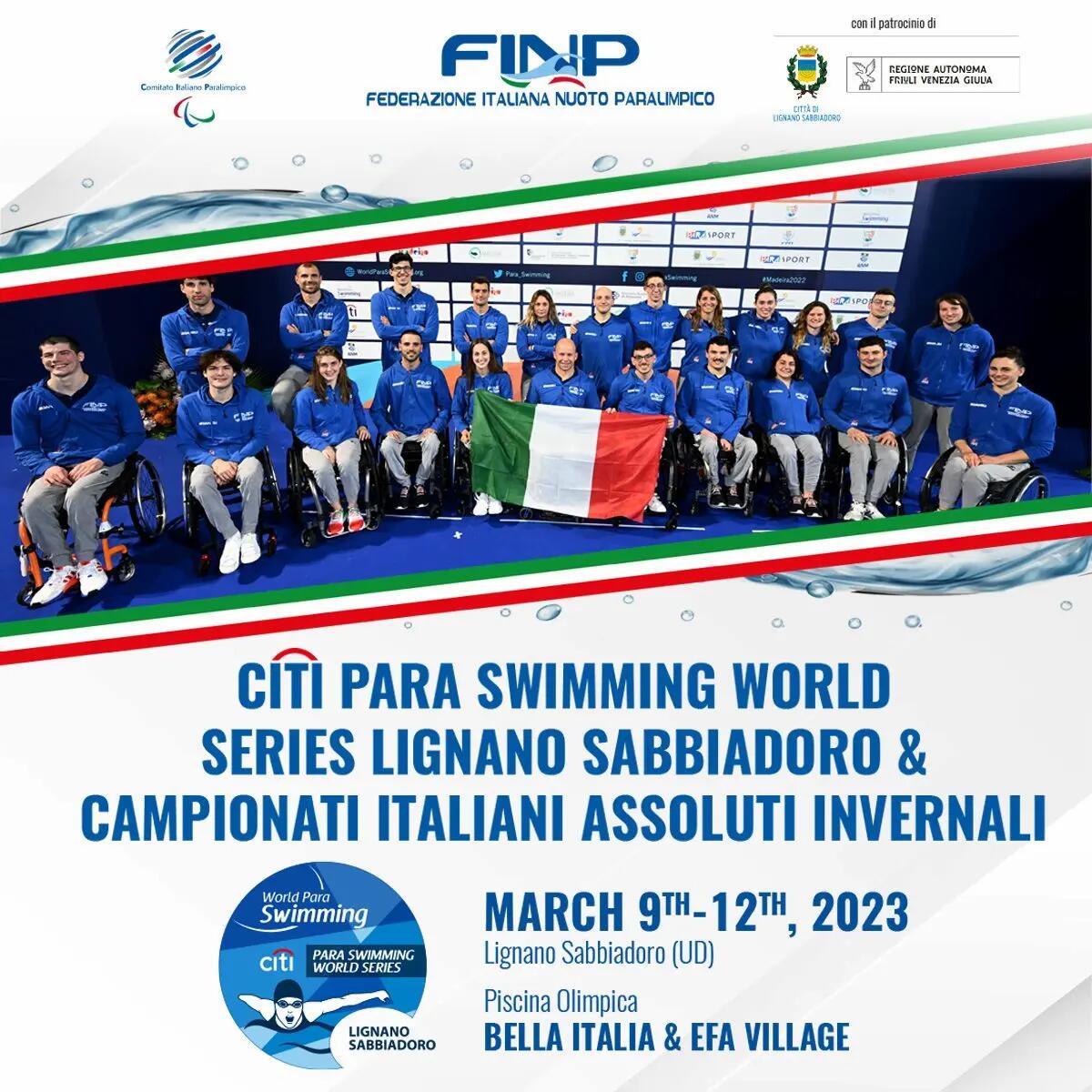 Citi Para Swimming World Series e campionati invernali a Lignano Sabbiadoro - 