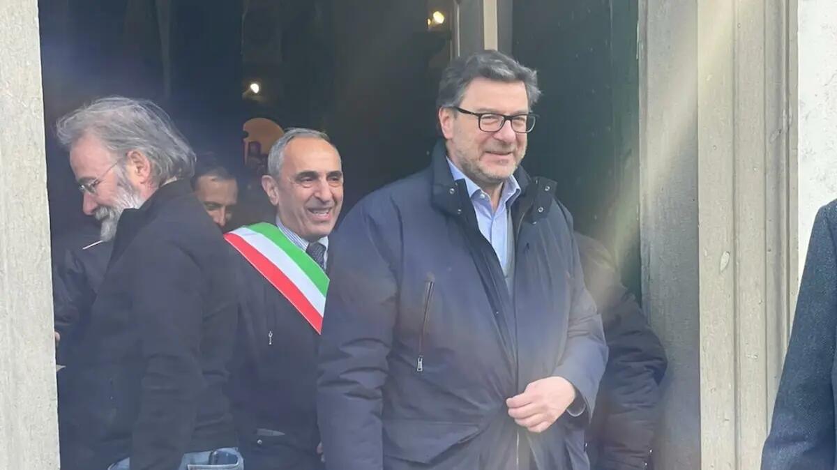Ovaro (Udine), il Ministro Giorgetti in Carnia - 